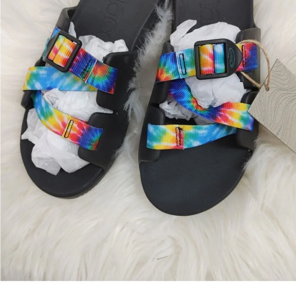 Chaco rainbow Chillo unisex slide’s excellent for water activities new size 4